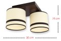 Lampa sufitowa, plafon, żyrandol serii BELLA WALEC TYP:952/2
