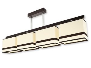 Lampa sufitowa plafon żyrandol 4 abażury E27 ROMIR