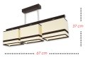 Lampa sufitowa, plafon, żyrandol serii BELLA III TYP:936