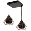 Lampa sufitowa Gama 2 klosze druciane 3w1 loft 1402k