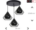 Stylowa lampa wisząca serii Gama TYP:1406k, 3 abażury druciane brylant
