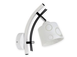 Lampa ścienna Zuza biało czarna 1 klosz walec 947bcw
