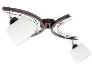 Lampa sufitowa Zuza 2 klosze kostka 942