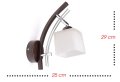 Lampa ścienna serii Zuza TYP:947 z 1 kloszem kostka