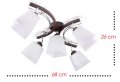 Lampa sufitowa serii Zuza TYP:945 z 5 kloszami w kształcie piramidy