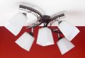 Lampa sufitowa serii Zuza TYP:945 z 5 kloszami w kształcie piramidy