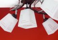 Lampa sufitowa serii Zuza TYP:945 z 5 kloszami w kształcie piramidy