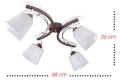 Lampa sufitowa serii Zuza TYP:944p z 4 kloszami w kształcie piramidy