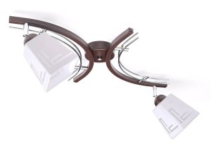 Lampa sufitowa Zuza 2 klosze piramidka 942p 