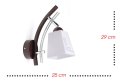 Lampa ścienna serii Zuza TYP:947p z 1 kloszem piramidka