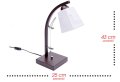 Lampa stołowa serii Zuza TYP:946p z kloszem piramidka
