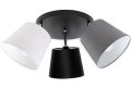 Lampa sufitowa serii Meba, z 3 stożkowymi abażurami z regulacją TYP:1606