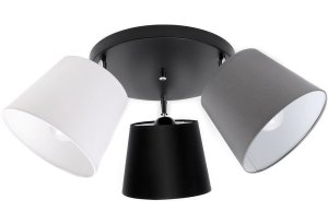 Lampa sufitowa Meba 3 abażury stożki z regulacją 1606
