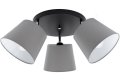 Lampa sufitowa serii Meba, z 3 stożkowymi abażurami z regulacją TYP:1606