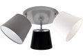 Lampa sufitowa serii Meba, z 3 stożkowymi abażurami z regulacją TYP:1606