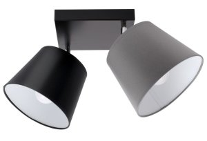 Lampa sufitowa Meba 2 abażury stożki z regulacją 1607