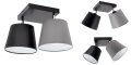 Lampa sufitowa serii Meba, z 2 stożkowymi abażurami z regulacją TYP:1607