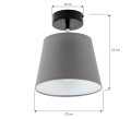 Lampa sufitowa serii Meba, z 1 stożkowym abażurem z regulacją TYP:1601
