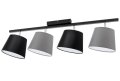 Lampa sufitowa serii Meba, z 4 stożkowymi abażurami z regulacją T