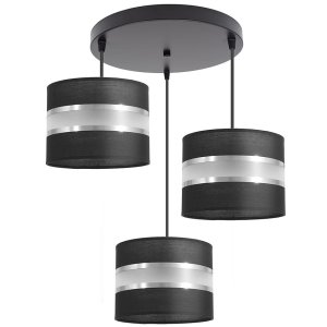 Lampa sufitowa Dada 3 abażury walce 1706