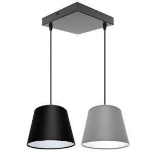 Stylowa lampa sufitowa Meba 2 abażury stożki na kablach 1617