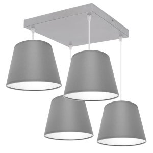 Stylowa lampa sufitowa Meba 4 abażury stożki na kablach 1614 różne kolory