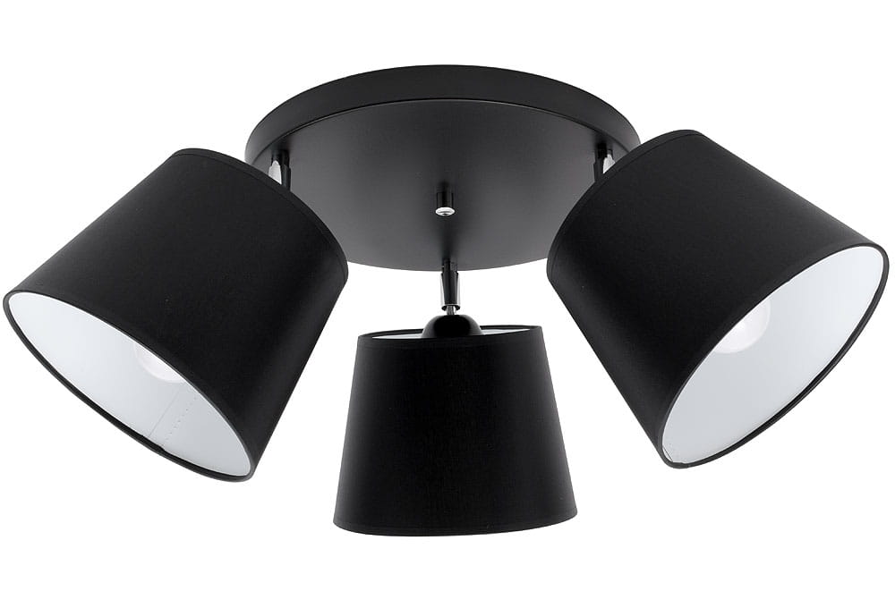 Lampa sufitowa serii Meba, z 3 stożkowymi abażurami z regulacją TYP:1606