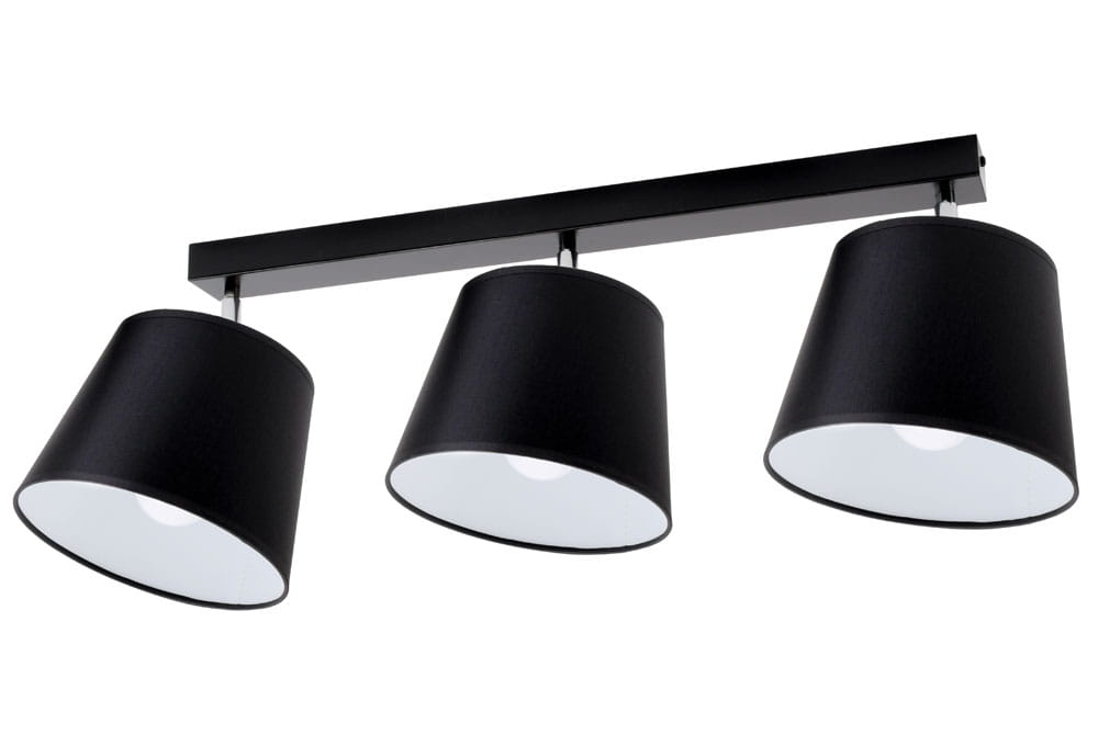 Lampa sufitowa serii Meba, z 3 stożkowymi abażurami z regulacją TYP:1603