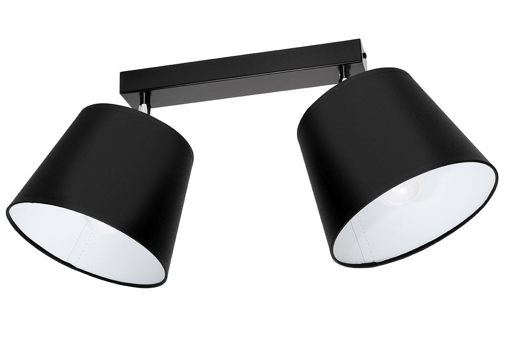 Lampa sufitowa serii Meba, z 2 stożkowymi abażurami z regulacją TYP:1602