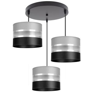 Stylowa lampa sufitowa Dada 3 abażury walce 1706