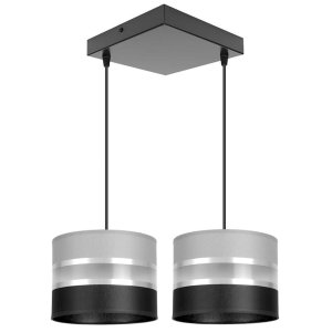 Stylowa lampa sufitowa Dada 2 abażury walce 1707