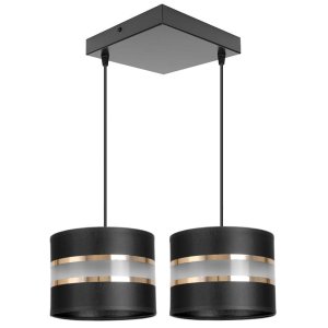 Stylowa lampa sufitowa Dada 2 abażury walce 1707_03