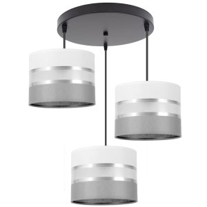 Stylowa lampa sufitowa Dada 3 abażury walce 1706_06