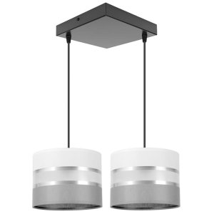 Stylowa lampa sufitowa Dada 2 abażury walce 1707_06