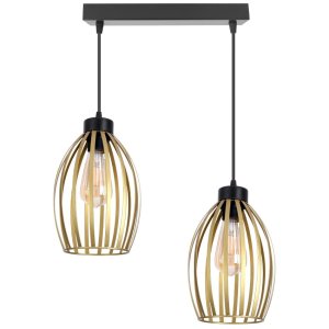 Lampa sufitowa loftowa z 2 abażurami Cosmo 2238