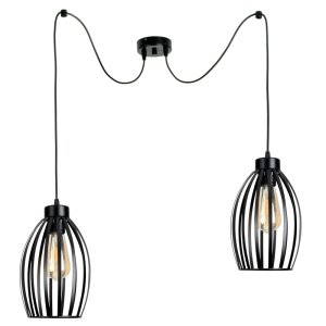Lampa wisząca sufitowa żyrandol pająk Cosmo 2242_02 czarny