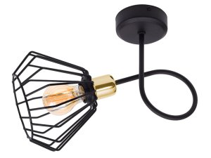 Lampa sufitowa stylowa czarna ze złotem  1 Kali 1411cz LOFT LED    (1)