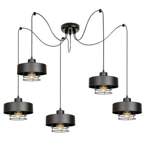 Stylowa lampa sufitowa loftowa Maya  5 kloszy 2250
