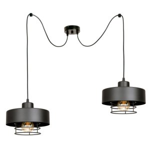 Stylowa lampa sufitowa Maya pająk 2 klosze 2252
