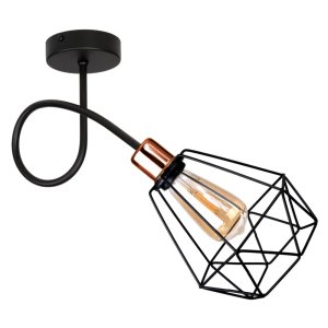 Lampa sufitowa stylowa czarna z miedzią 1 Balo 2281 LOFT   