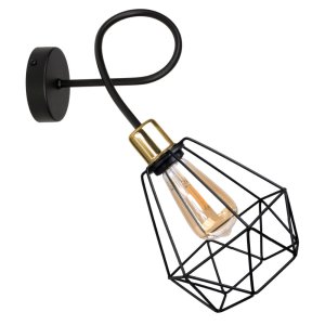 Lampa ścienna stylowa czarna ze złotym 1 Balo 2297 LOFT  