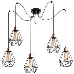 Lampa wisząca sufitowa żyrandol pająk 5 Balo 2270