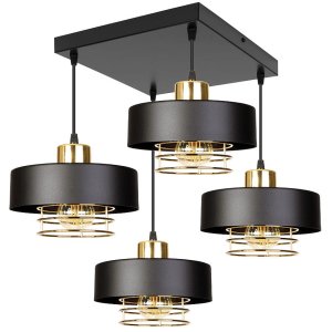 Lampa sufitowa 4 Maya 2254-Z czarna ze złotem