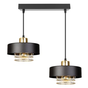 Lampa sufitowa 2 Maya 2257-Z czarna ze złotem