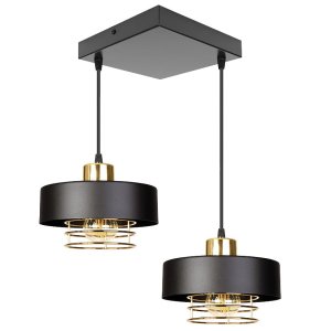 Lampa sufitowa 2 Maya 2258-Z czarna ze złotem