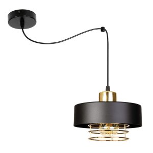 Lampa sufitowa pająk Maya 1 czarny ze złotem 2251Z