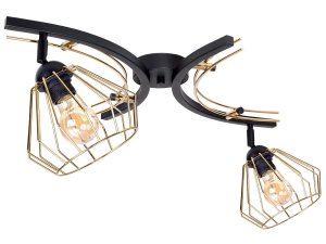 Lampa sufitowa druciana 2 Nela GOLD 2402 LOFT LED regulacja   