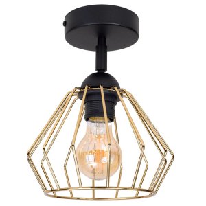 Lampa sufitowa Kali Gold salon, kuchnia z regulacją 1 klosz 1501-Z