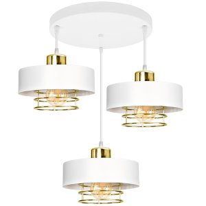 Lampa sufitowa 3 Maya 2256-BZ biała ze złotem, srebrem, lub miedzią