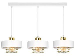 Lampa sufitowa loftowa 3 Maya 2253/2-BZ biała ze złotem, srebrem, lub miedzią